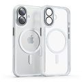 miak iPhone 16 Plus用レンズガード一体型MagSafe対応クリアケース スモーキークリア MA27201I16PL