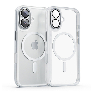 miak iPhone 16 Plus用レンズガード一体型MagSafe対応クリアケース スモーキークリア MA27201I16PL-イメージ1