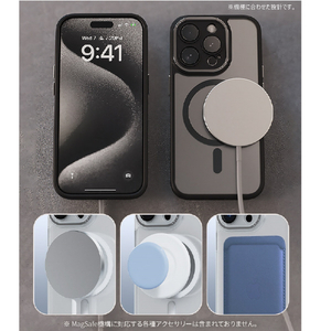 miak iPhone 16 Plus用レンズガード一体型MagSafe対応クリアケース スモーキークリア MA27201I16PL-イメージ7
