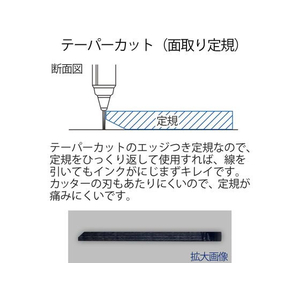 プラス 再生PET直定規 20cm 透明 F833924-47-188-イメージ7