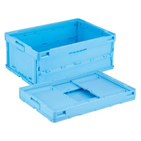 岐阜プラスチック工業 リス 薄型折りコン 蓋なし 30L ブルー FCE672V-CB-S31NRT B