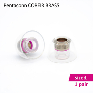 日本ディックス イヤーピース Pentaconn COREIR -ペンタコン コレイル- BRASS L 1ペア Red PTM01-L-1P-イメージ1