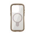 Hamee iPhone 15 Pro用強化ガラスクリアケース iFace Reflection Magnetic ベージュ 41-962022