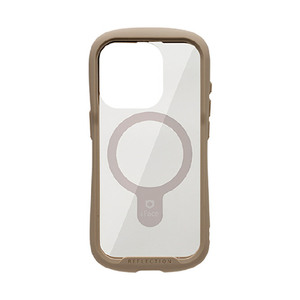 Hamee iPhone 15 Pro用強化ガラスクリアケース iFace Reflection Magnetic ベージュ 41-962022-イメージ1
