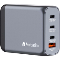 Verbatim 100W PD急速充電対応 GaNチャージャー 4ポート(USB-Cx3、USB-Ax1) 32202