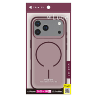 トリニティ iPhone 18 Pro Max用 / 17 Pro Max用  [Luce] マグネット吸着式アクセサリー対応 背面クリアハードケース クリア×ワインレッド TR-IP26L3-LUMS-CWR