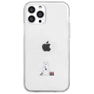Dparks iPhone 13 Pro用ソフトクリアケース ミニ動物 シロクマ DS21203I13P-イメージ1