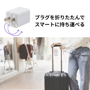 エルパ PD20W対応2ポート充電器 急速充電 ホワイト CHR-SP20ACWH-イメージ7