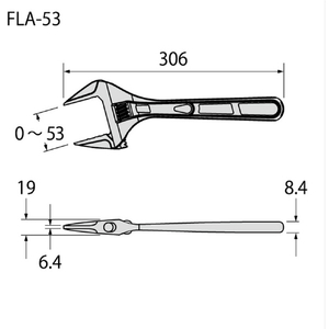 フジ矢 ライトモンキー ３００ｍｍ 薄型、軽量 FLA-53-F-イメージ7