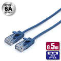 JTT Cat6A スリムLANケーブル 0.5m ブルー Cat6A スリムLANケーブル ブルー JTLAN6A-S05BL