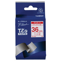 ブラザー ラミネートテープ(赤文字/白/36mm幅) TZE-262