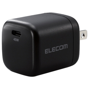 エレコム USB Power Delivery 45W AC充電器(C×1) ブラック ACDC-PD2245BK-イメージ1