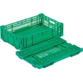 岐阜プラスチック工業 RSコンテナーRS-MM29(薄型折りたたみコンテナー) 緑 FC664GP-8362413