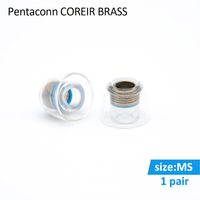 日本ディックス イヤーピース Pentaconn COREIR -ペンタコン コレイル- BRASS MS 1ペア Blue PTM01-MS-1P