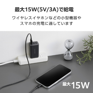 エレコム USB2．0ケーブル(A-C)(約1．5m) ブラック MPA-AC15BBK-イメージ4