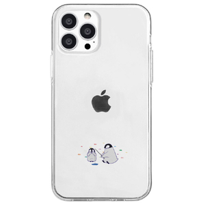 Dparks iPhone 13 Pro用ソフトクリアケース ミニ動物 ペンギン DS21204I13P-イメージ1