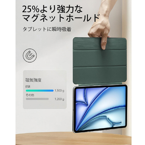 ESR ESR Rebound Magnetic iPad Air 11インチ M3/M2 (2025/2024)用ケース ESR Rebound Magnetic Black ESR576-イメージ4