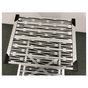 トラスコ中山 TRUSCO/作業用踏台 アルミ製・グレーチング仕様 SUS金具 2段 FC573HG-2074506-イメージ3