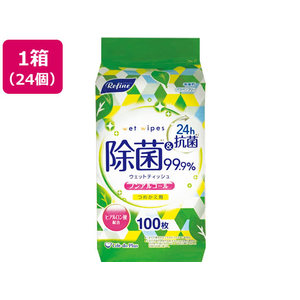 Ｌｉｆｅ－ｄｏ．Ｐｌｕｓ リファイン ノンアルコール 除菌 ボトル詰替100枚 24個 FC492TC-イメージ1