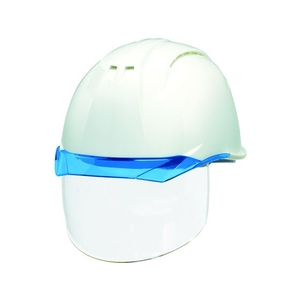 ＤＩＣプラスチック DIC/透明バイザーヘルメット シールド面付 白／ブルー FC065FF-1200490-イメージ1