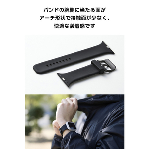 エレコム Apple Watch用シリコンバンド TOUGH SLIM ブラック AW-25ABDTSBK-イメージ6