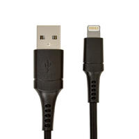 ラスタバナナ 充電・通信ケーブル(USB Type-A to Lightning) 1．5m ブラック R15CAAL2A01BK