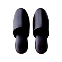 テンダイ シボナシレザー風スリッパ 5足組 ダークブラウン M FCF772F-9-1590-01