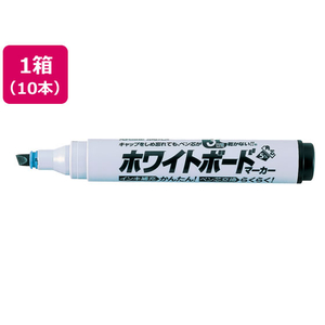 シヤチハタ アートライン潤芯ホワイトボードマーカー角芯 黒 10本 FCV2384-K-529ｸﾛ-イメージ1