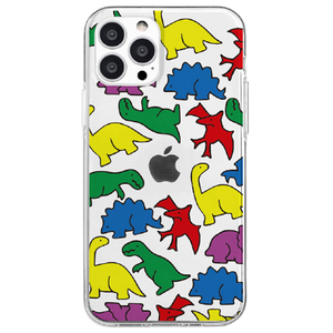Dparks iPhone 13 Pro用ソフトクリアケース カラフルザウルス DS21206I13P-イメージ1
