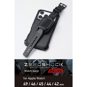 エレコム Apple Watch用バンド ZEROSHOCK ブラック AW-25ABDZEROBK-イメージ2