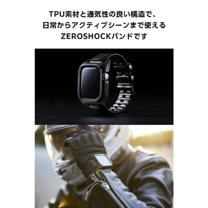 エレコム Apple Watch用バンド ZEROSHOCK ブラック AW-25ABDZEROBK-イメージ4