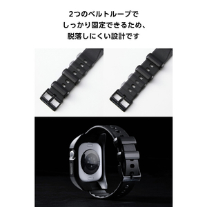 エレコム Apple Watch用バンド ZEROSHOCK ブラック AW-25ABDZEROBK-イメージ5