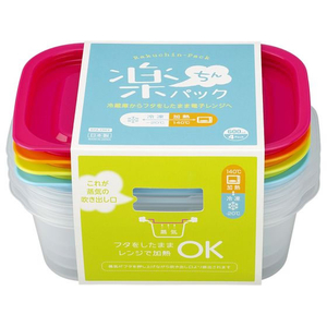 イノマタ化学 楽ちんパック角型 600mL 4色組 FC115TF-9806-イメージ1