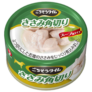 ペットライン ごちそうタイム(缶) ささみ角切り 80g ｺﾞﾁｿｳTｻｻﾐｶｸｷﾞﾘ80G-A-イメージ1