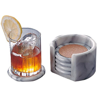 江部松商事 大理石 コースターセット 6枚入 FC690LE-1914500