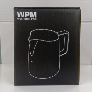 WPM ハンドルレスミルクピッチャースリーブ付き(450ml) シャープスパウト ステンレス HC7107ST-1BK-イメージ4
