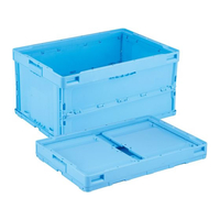 岐阜プラスチック工業 リス 薄型折りコン 蓋なし 40L ブルー FCE676V-CB-S41NRT B