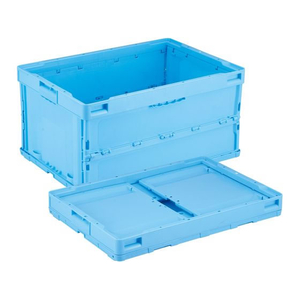 岐阜プラスチック工業 リス 薄型折りコン 蓋なし 40L ブルー FCE676V-CB-S41NRT B-イメージ1