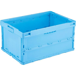 岐阜プラスチック工業 リス 薄型折りコン 蓋なし 40L ブルー FCE676V-CB-S41NRT B-イメージ2