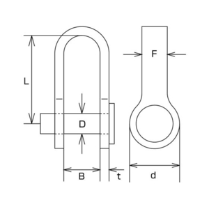水本機械製作所 ステンレス リベット式シャックル(ブルー) 呼び5mm 0.4995622 FC425GC-2053458-イメージ2