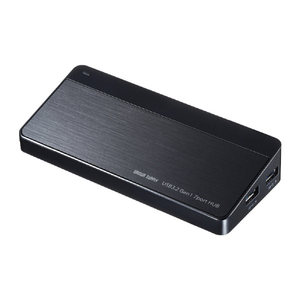 サンワサプライ USB3．2Gen1 7ポートハブ ブラック USB-3H706BK-イメージ1