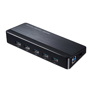 サンワサプライ USB3．2Gen1 7ポートハブ ブラック USB-3H706BK-イメージ3