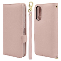 ラスタバナナ arrows We2(F-52E/FCG02)用ハンドストラップ付き手帳型ケース ライトピンク 7979ARWE2BHSLPK