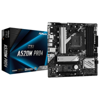 ASROCK Socket AM4 AMD A520 MicroATX マザーボード ASRock A520 シリーズ A520MPRO4