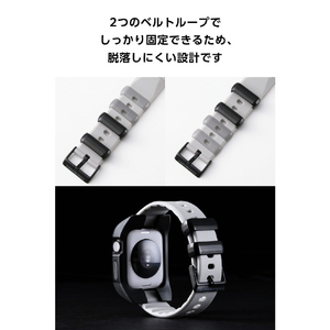 エレコム Apple Watch用バンド ZEROSHOCK グレー AW-25ABDZEROGY-イメージ5