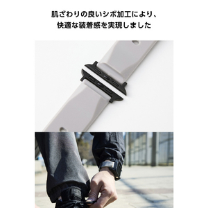 エレコム Apple Watch用バンド ZEROSHOCK グレー AW-25ABDZEROGY-イメージ7