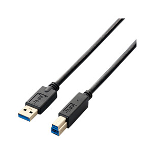 エレコム USB3．0ケーブル(1．0m) ブラック USB3-AB10BK-イメージ1