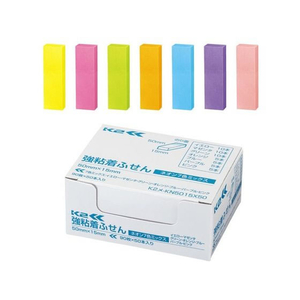 コクヨ 強粘着ふせん〈K2〉 50×15 7色ミックス ネオン50冊 F028556-K2ﾒ-KN5015X50-イメージ8