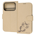 レイ・アウト iPhone 18 Pro用 / 17 Pro用 / 猫のダヤン / 衝撃吸収 マグネットベルト シンプル 手帳型レザーケース / ダヤン_にゃんキュー RJ-IP58ELC1BE/DY5