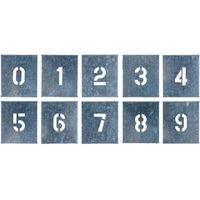 つくし工房 吹付プレート 数字(0~9) 10枚組 中サイズ 10枚240220 FC985HN-4215311